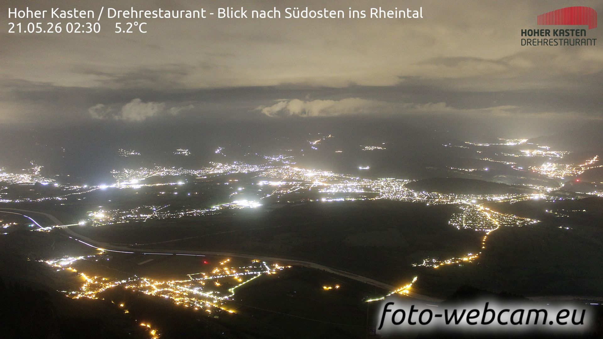 Altstätten: Drehrestaurant Hoher Kasten - Rheintal