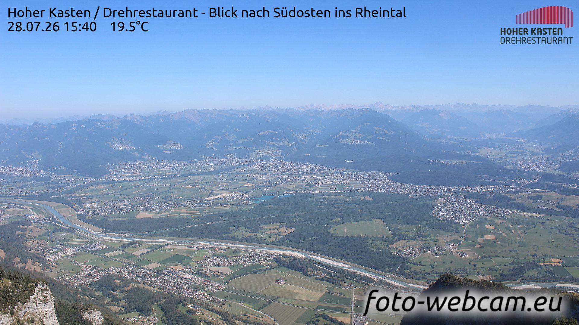 Altstätten: Drehrestaurant Hoher Kasten - Rheintal