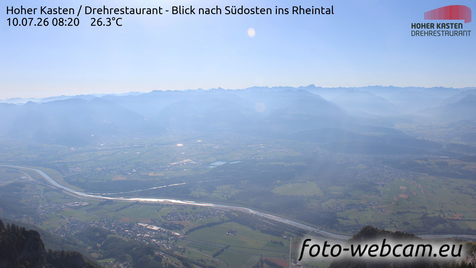 Altstätten: Drehrestaurant Hoher Kasten - Rheintal