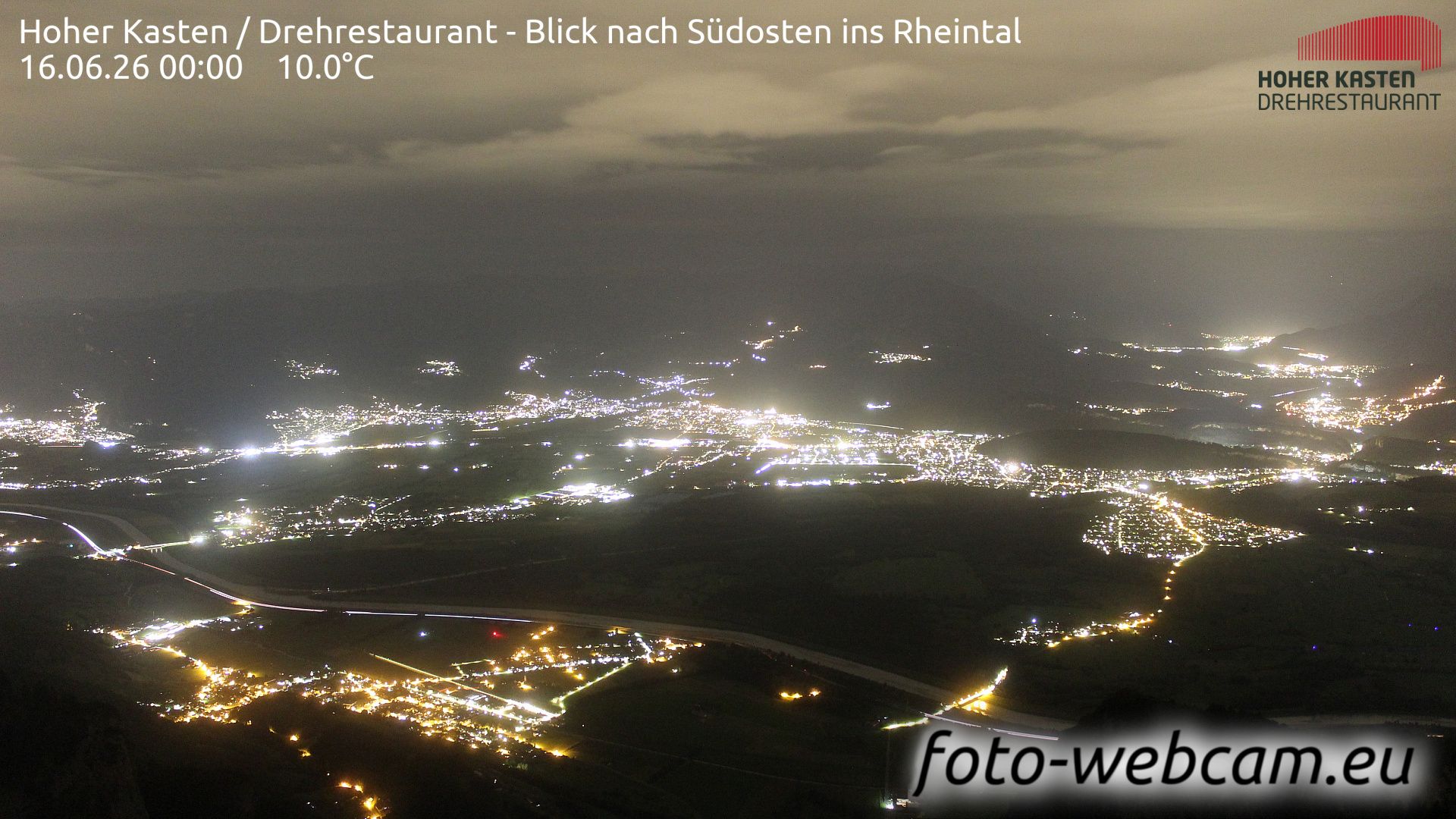 Altstätten: Drehrestaurant Hoher Kasten - Rheintal