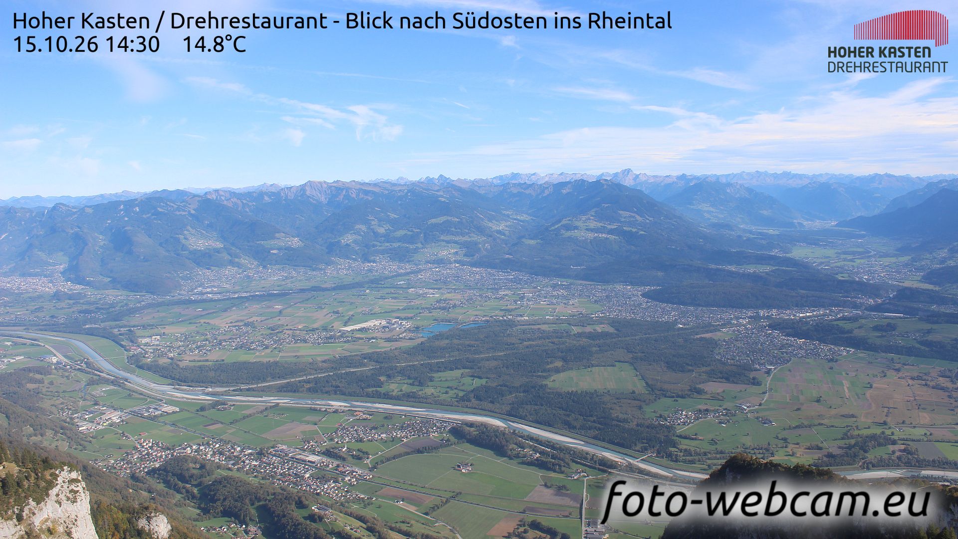 Altstätten: Drehrestaurant Hoher Kasten - Rheintal