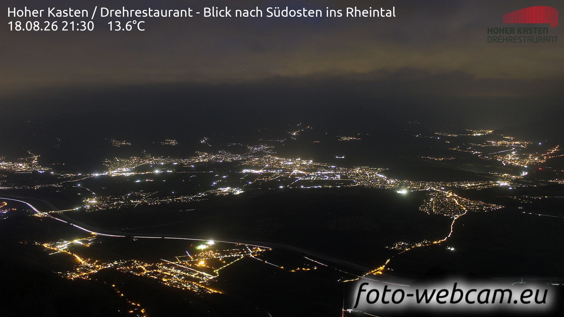 Altstätten: Drehrestaurant Hoher Kasten - Rheintal