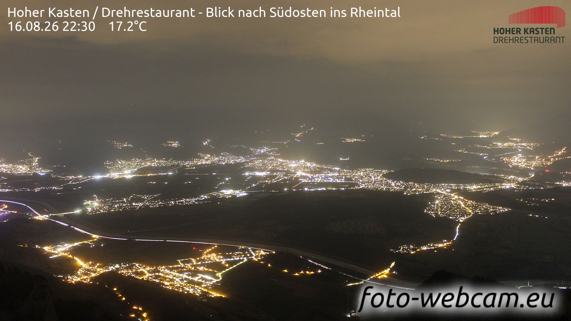 Altstätten: Drehrestaurant Hoher Kasten - Rheintal