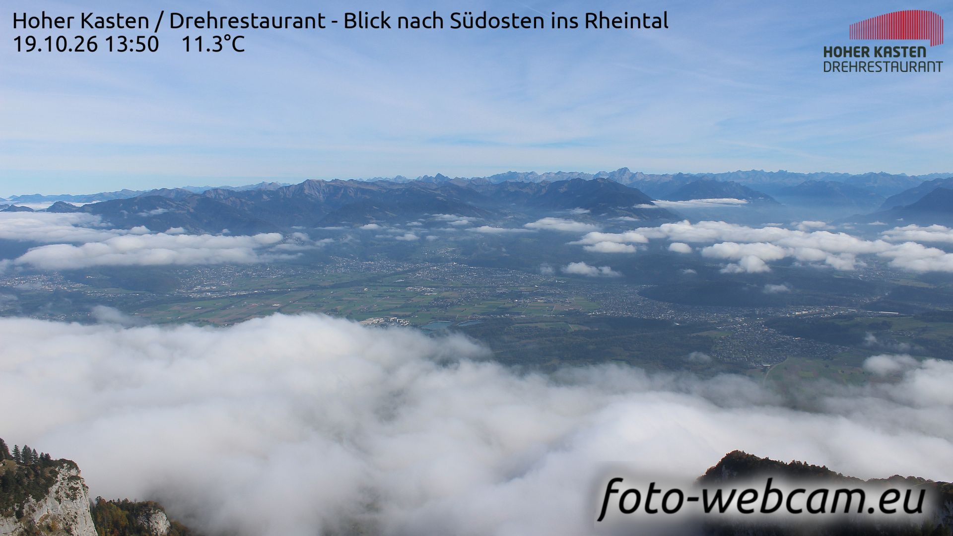 Altstätten: Drehrestaurant Hoher Kasten - Rheintal