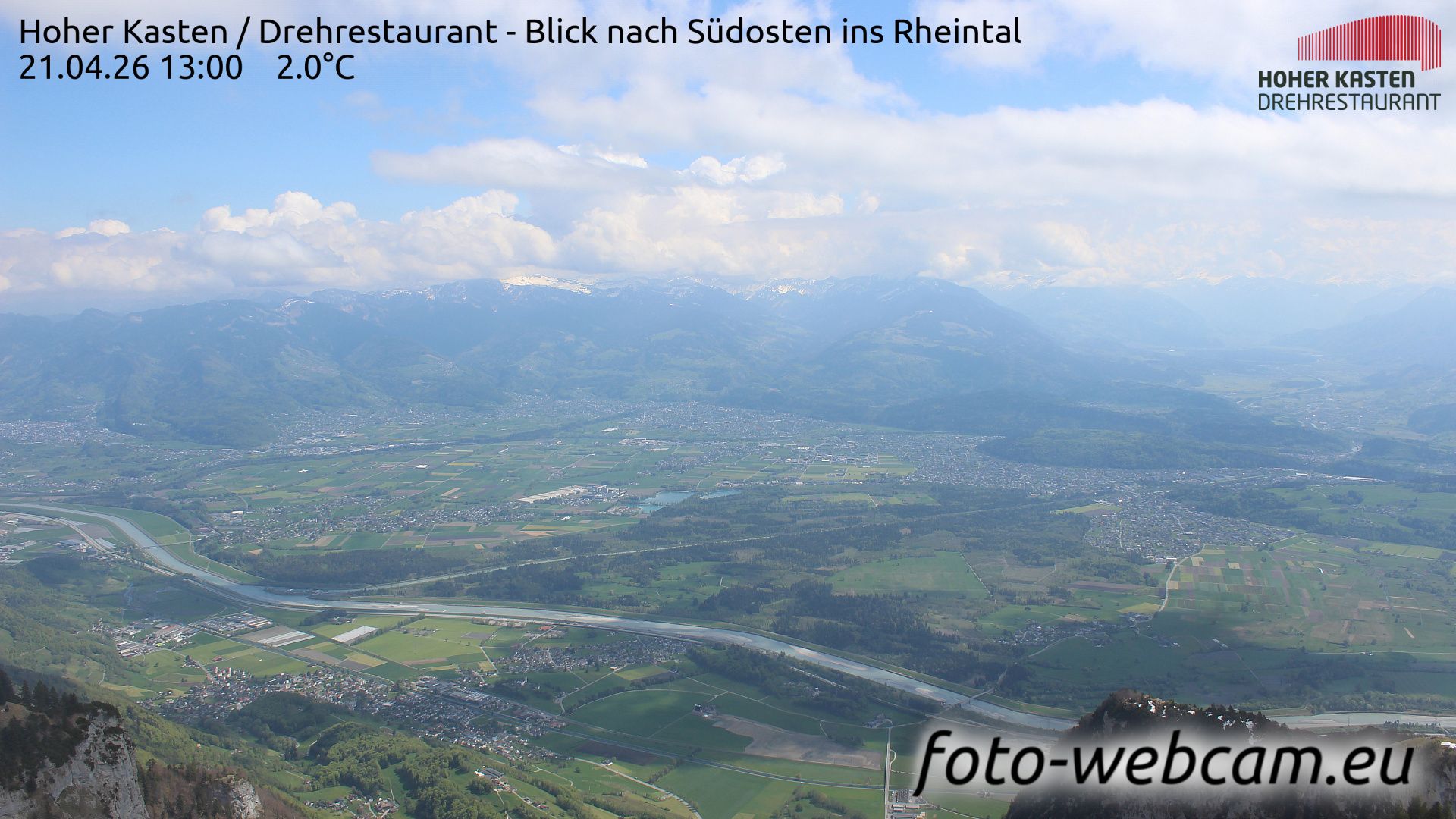 Altstätten: Drehrestaurant Hoher Kasten - Rheintal