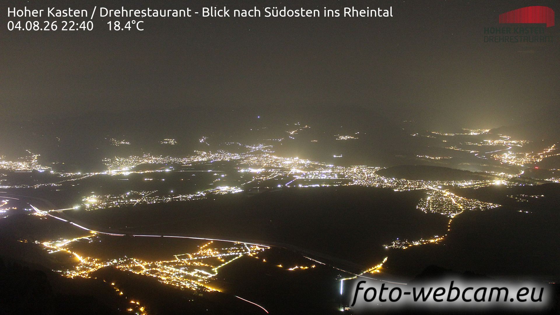 Altstätten: Drehrestaurant Hoher Kasten - Rheintal