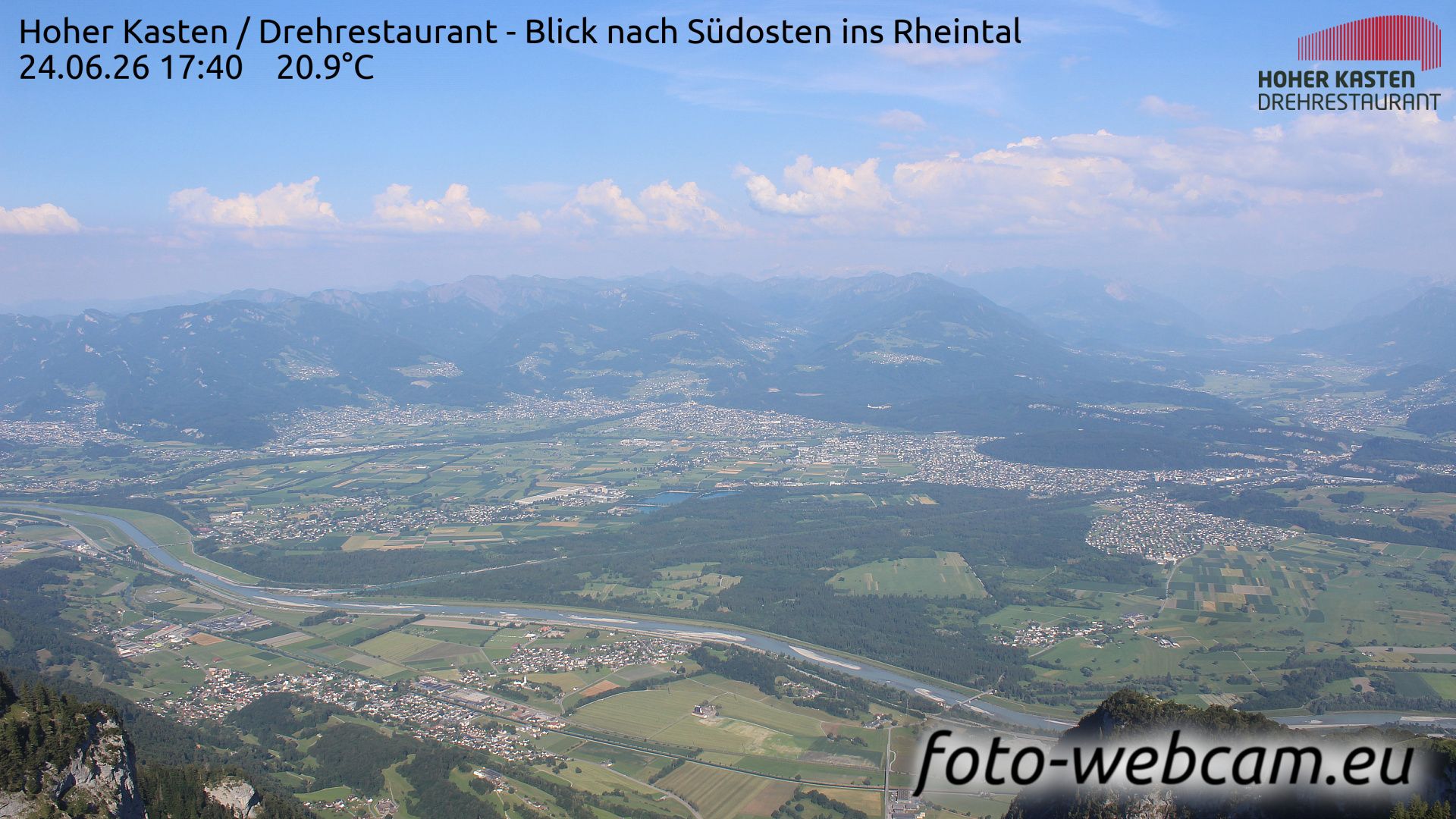 Altstätten: Drehrestaurant Hoher Kasten - Rheintal