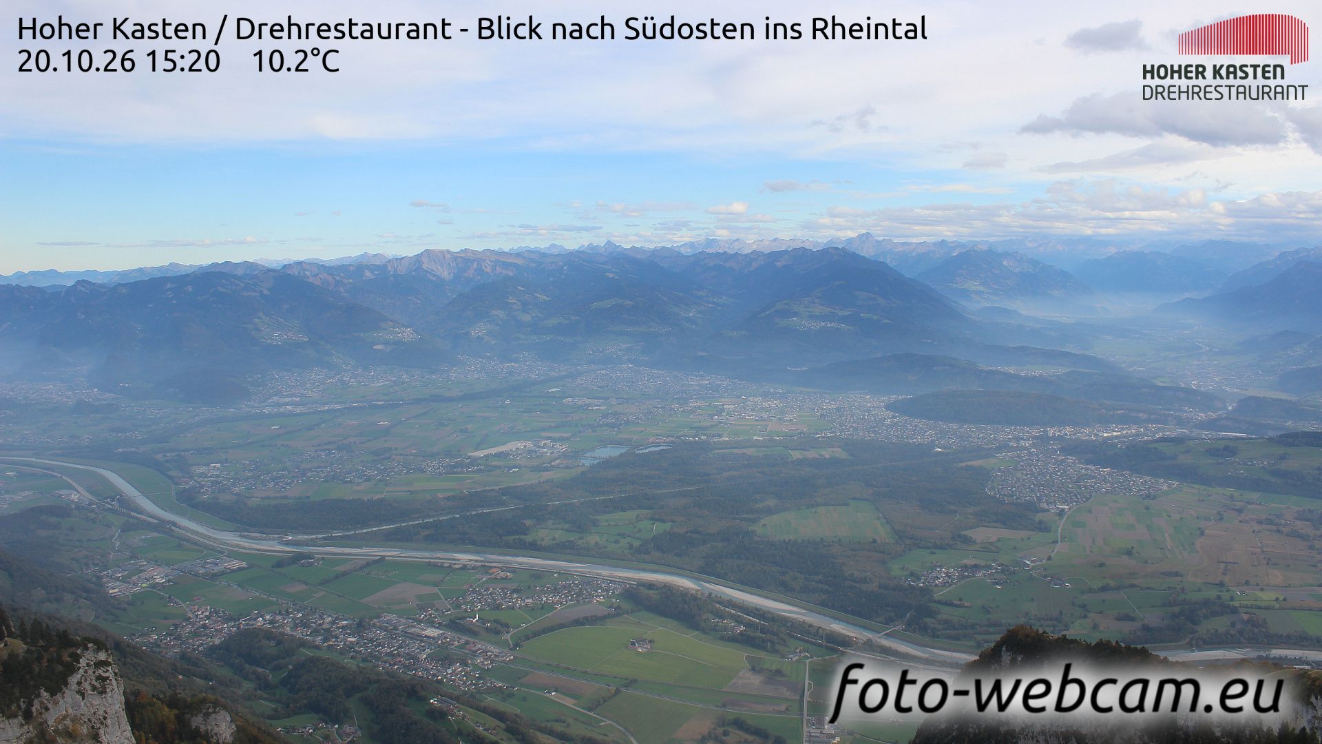 Altstätten: Drehrestaurant Hoher Kasten - Rheintal