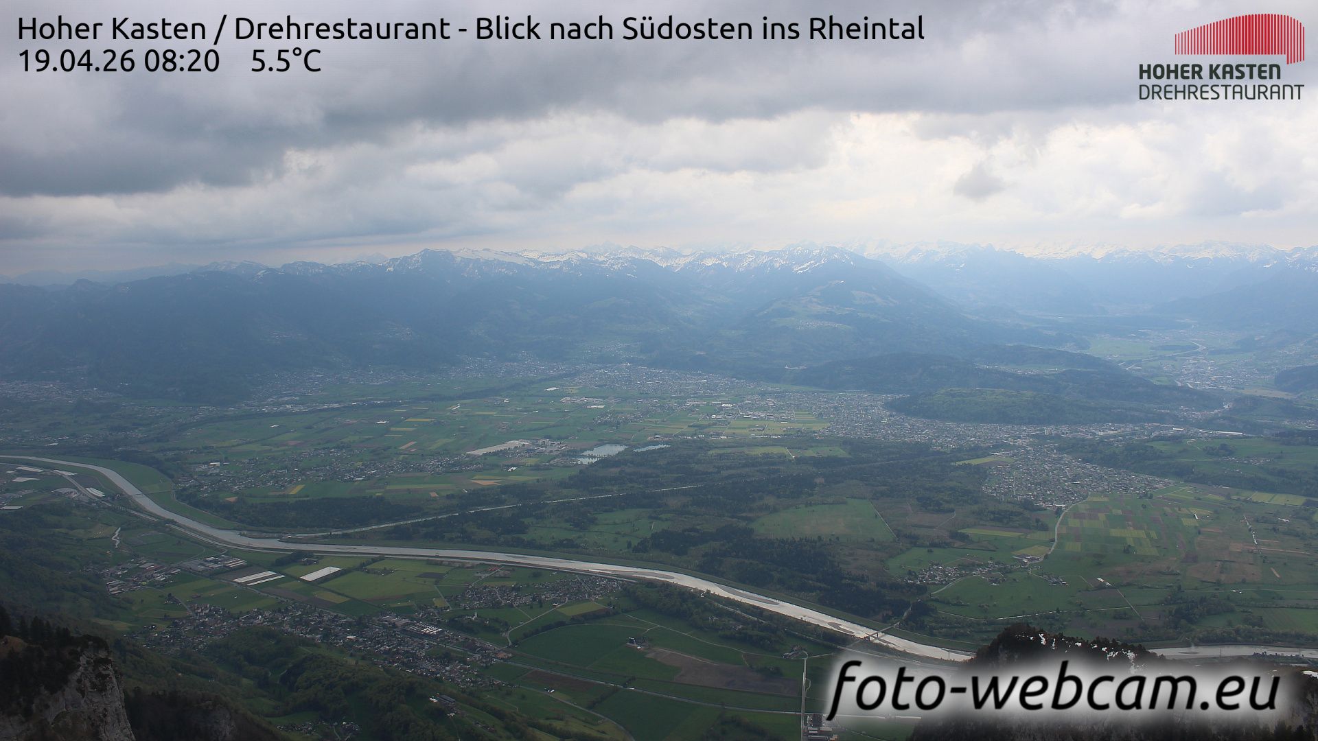 Altstätten: Drehrestaurant Hoher Kasten - Rheintal