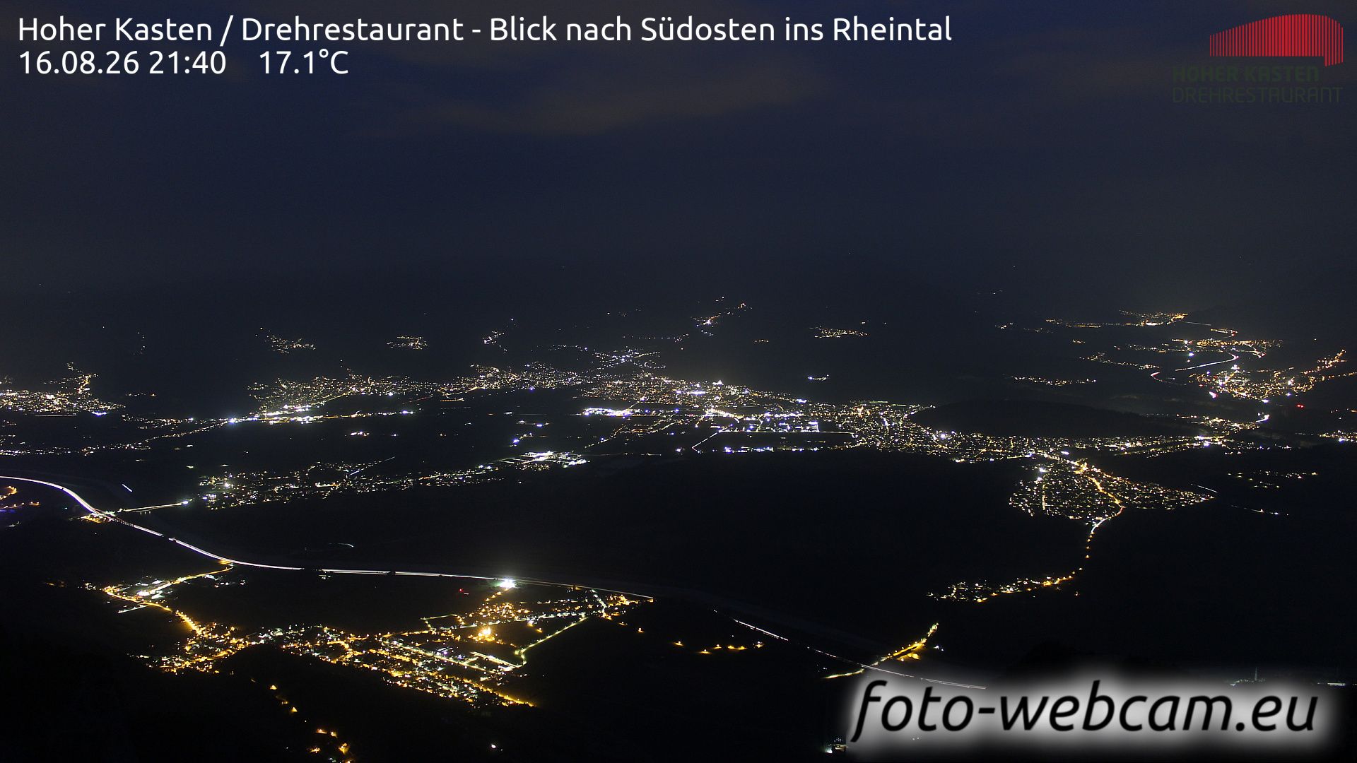 Altstätten: Drehrestaurant Hoher Kasten - Rheintal