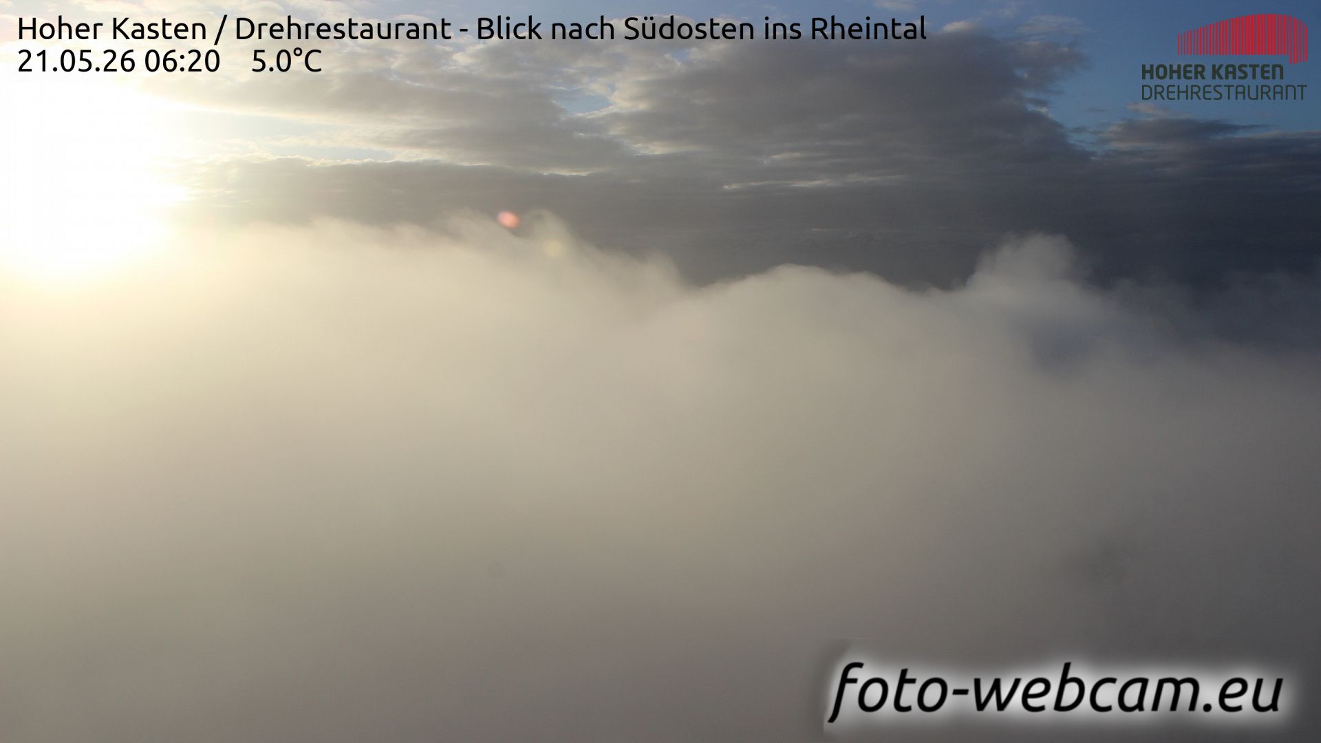 Altstätten: Drehrestaurant Hoher Kasten - Rheintal
