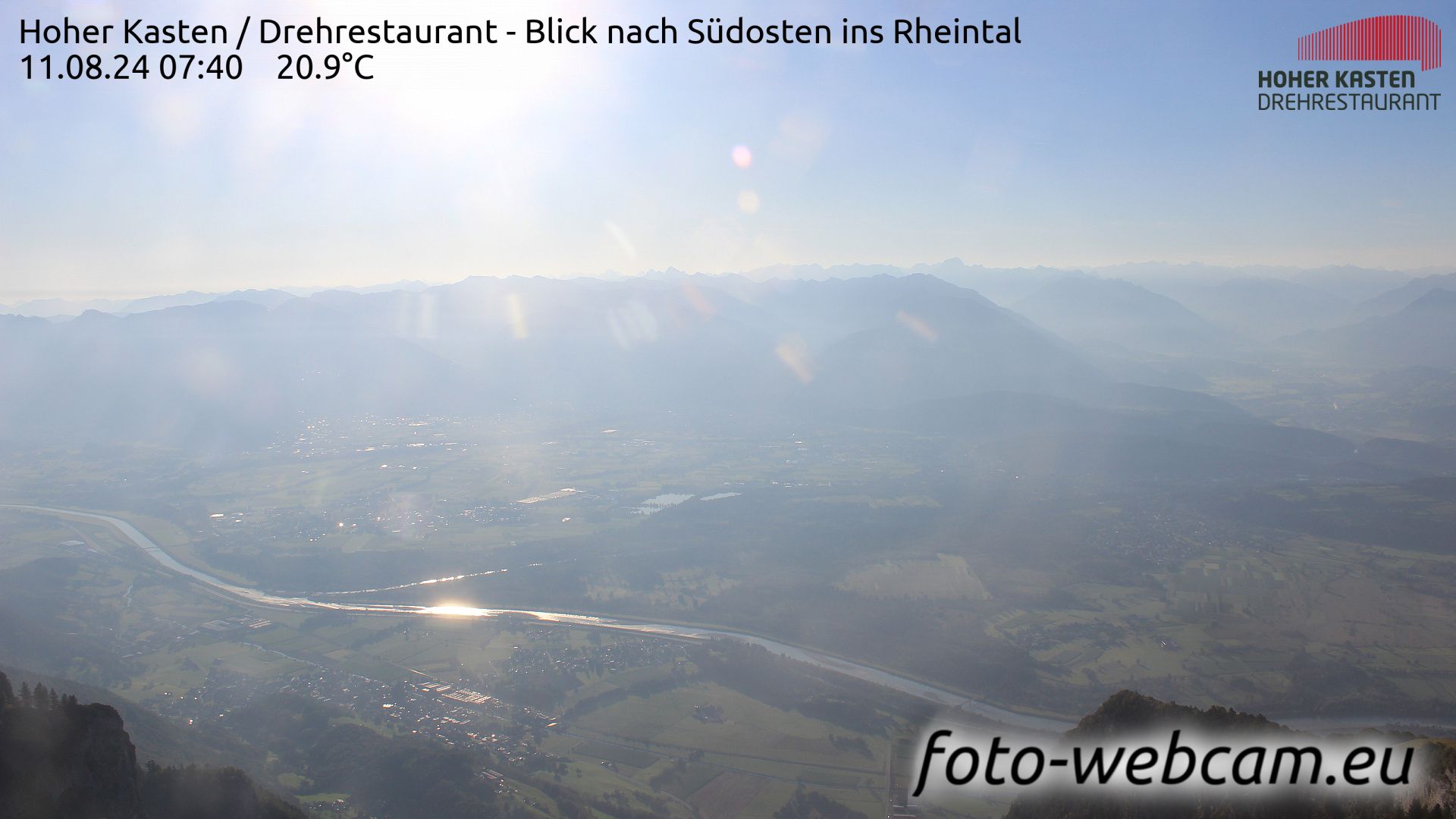 Altstätten: Drehrestaurant Hoher Kasten - Rheintal