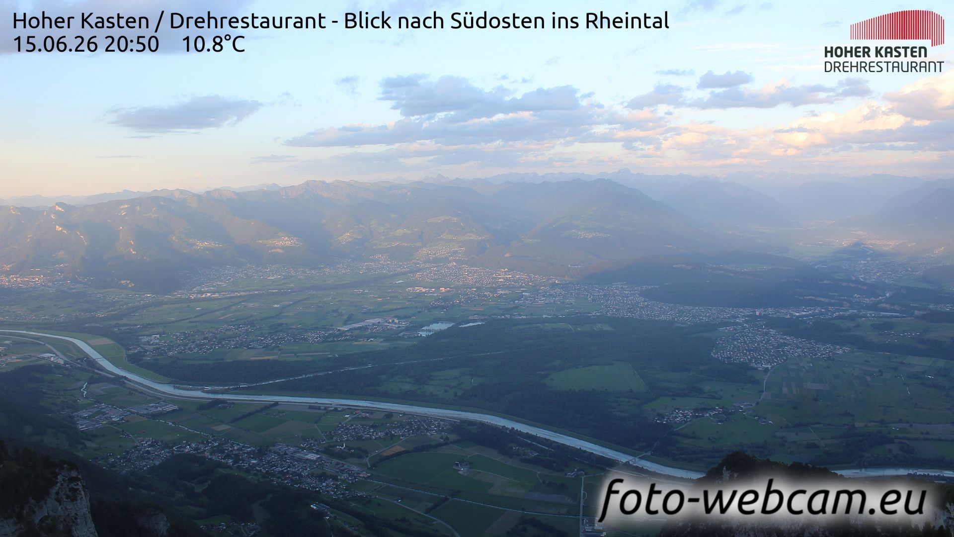 Altstätten: Drehrestaurant Hoher Kasten - Rheintal