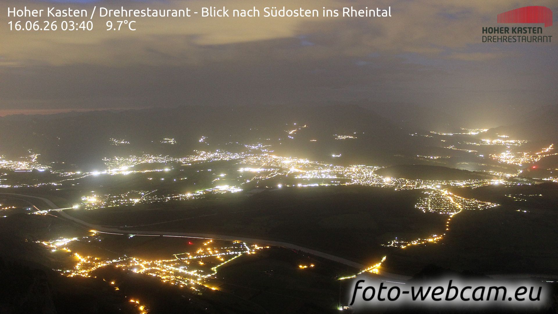 Altstätten: Drehrestaurant Hoher Kasten - Rheintal