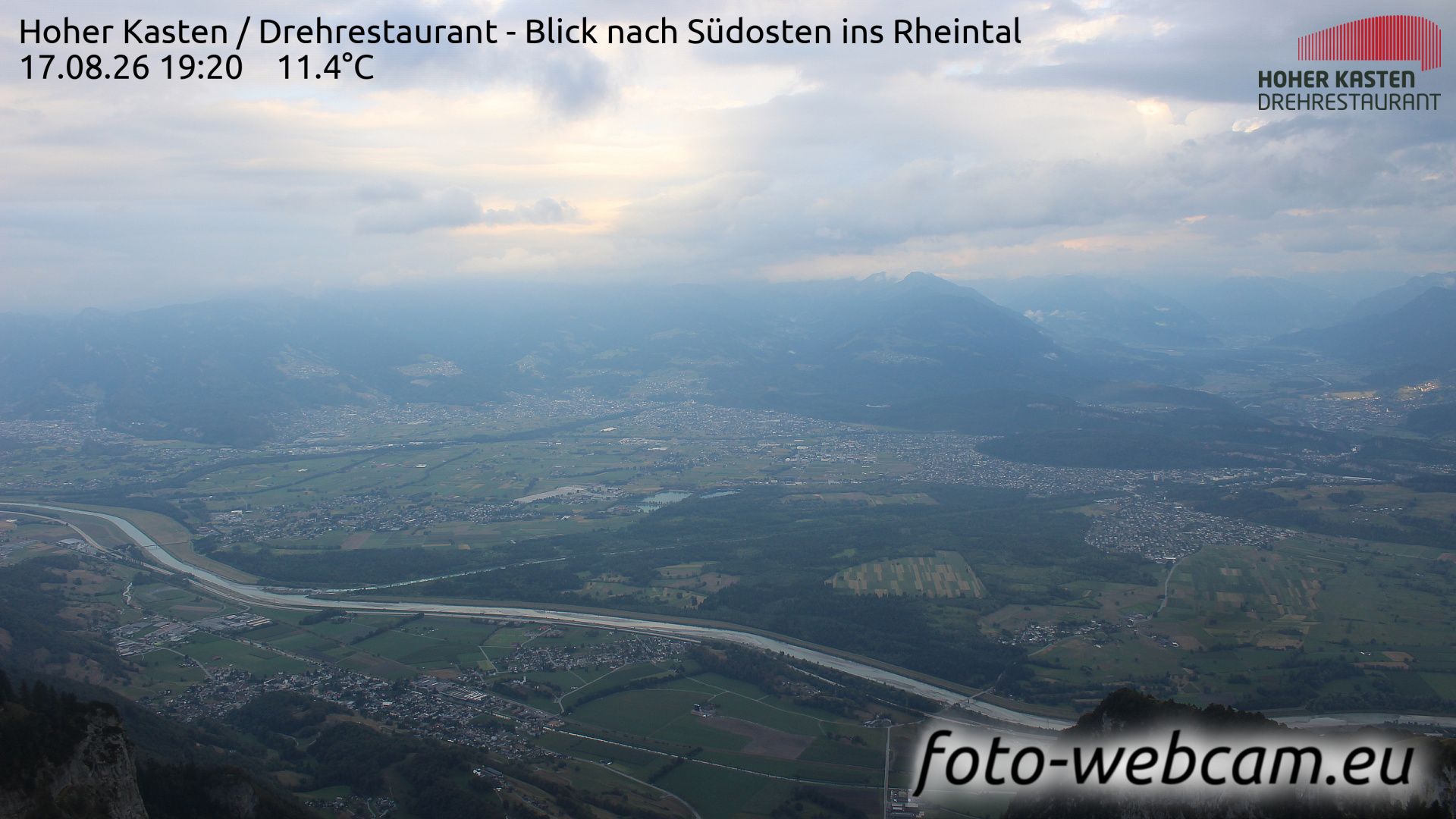 Altstätten: Drehrestaurant Hoher Kasten - Rheintal
