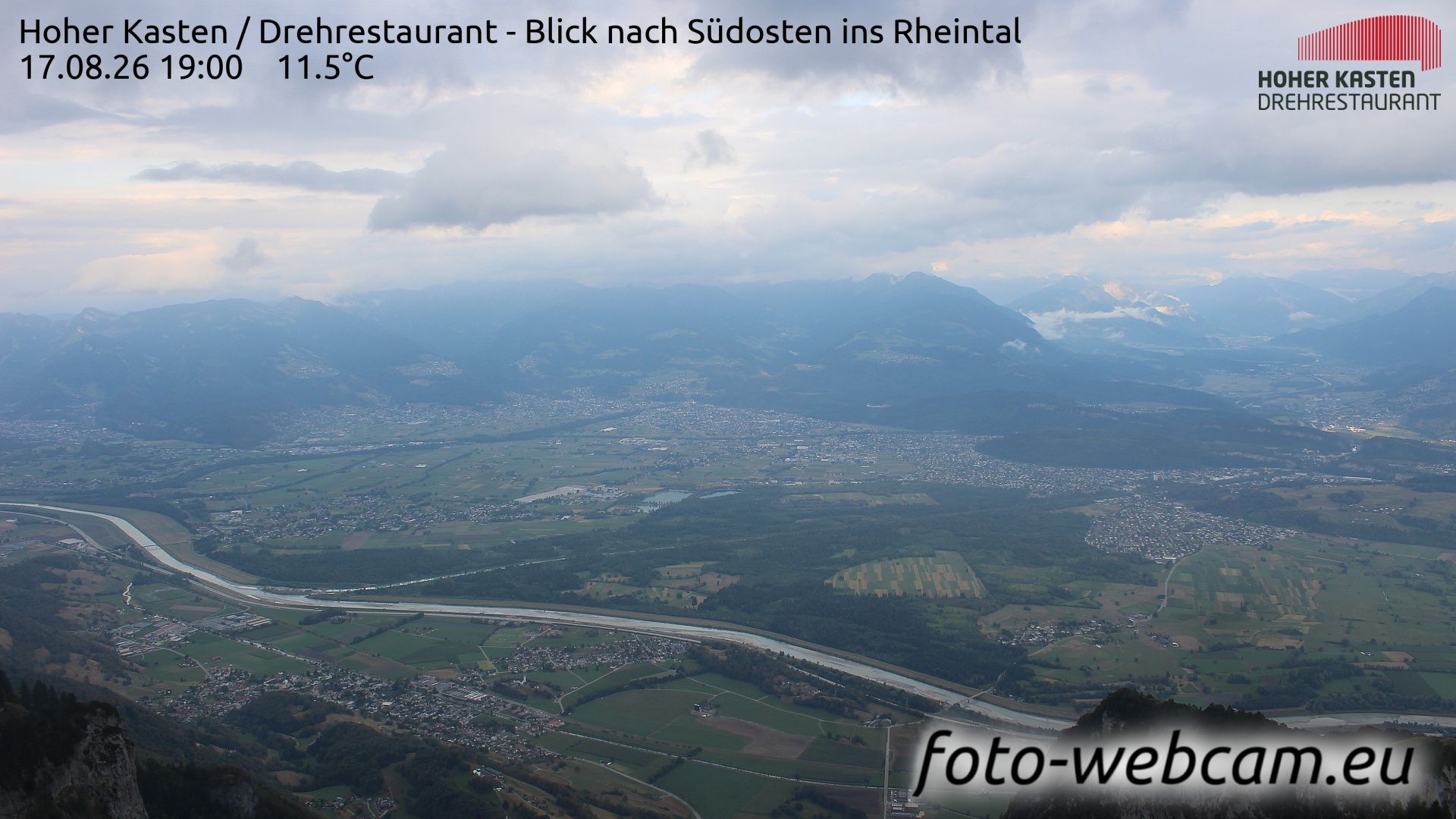 Altstätten: Drehrestaurant Hoher Kasten - Rheintal
