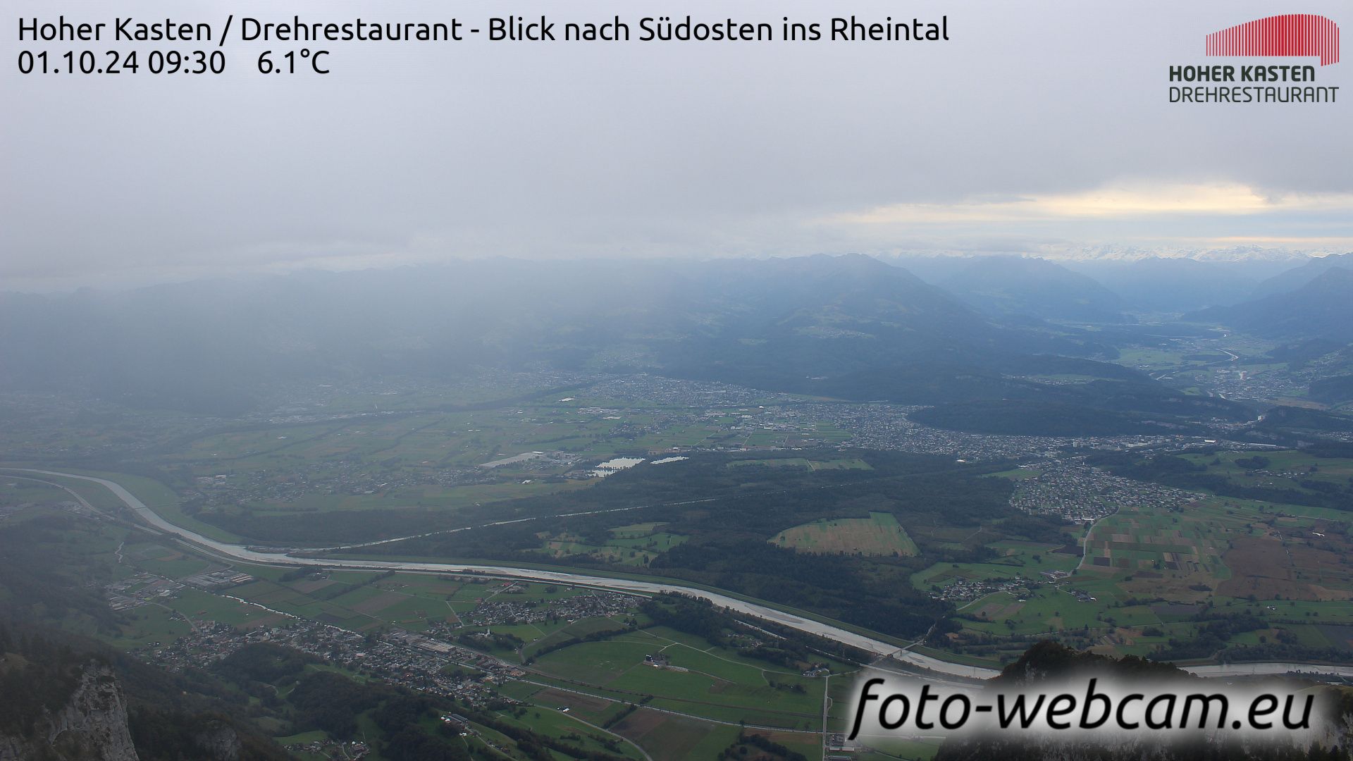 Altstätten: Drehrestaurant Hoher Kasten - Rheintal