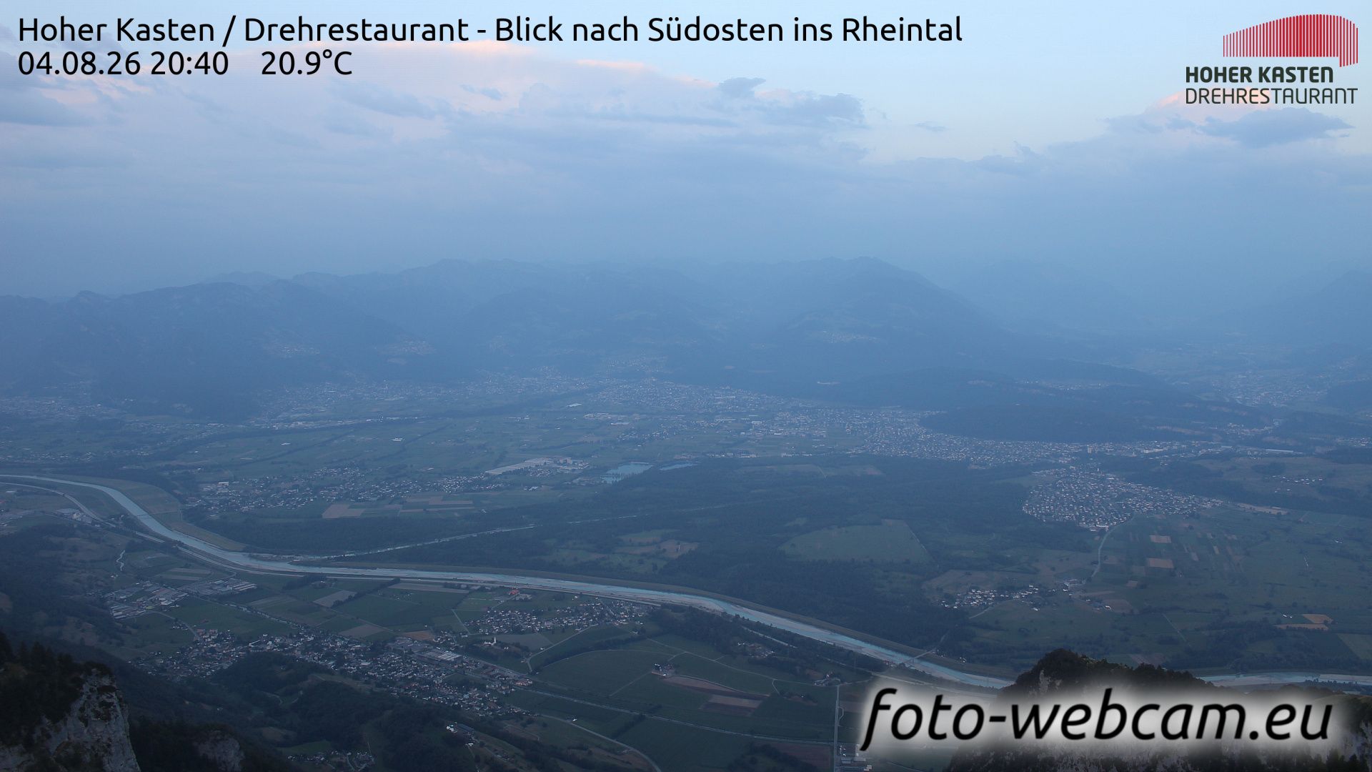Altstätten: Drehrestaurant Hoher Kasten - Rheintal
