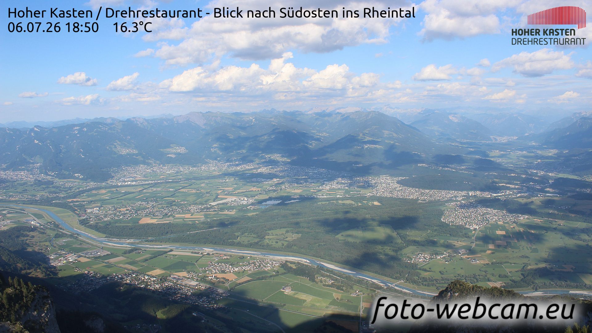 Altstätten: Drehrestaurant Hoher Kasten - Rheintal