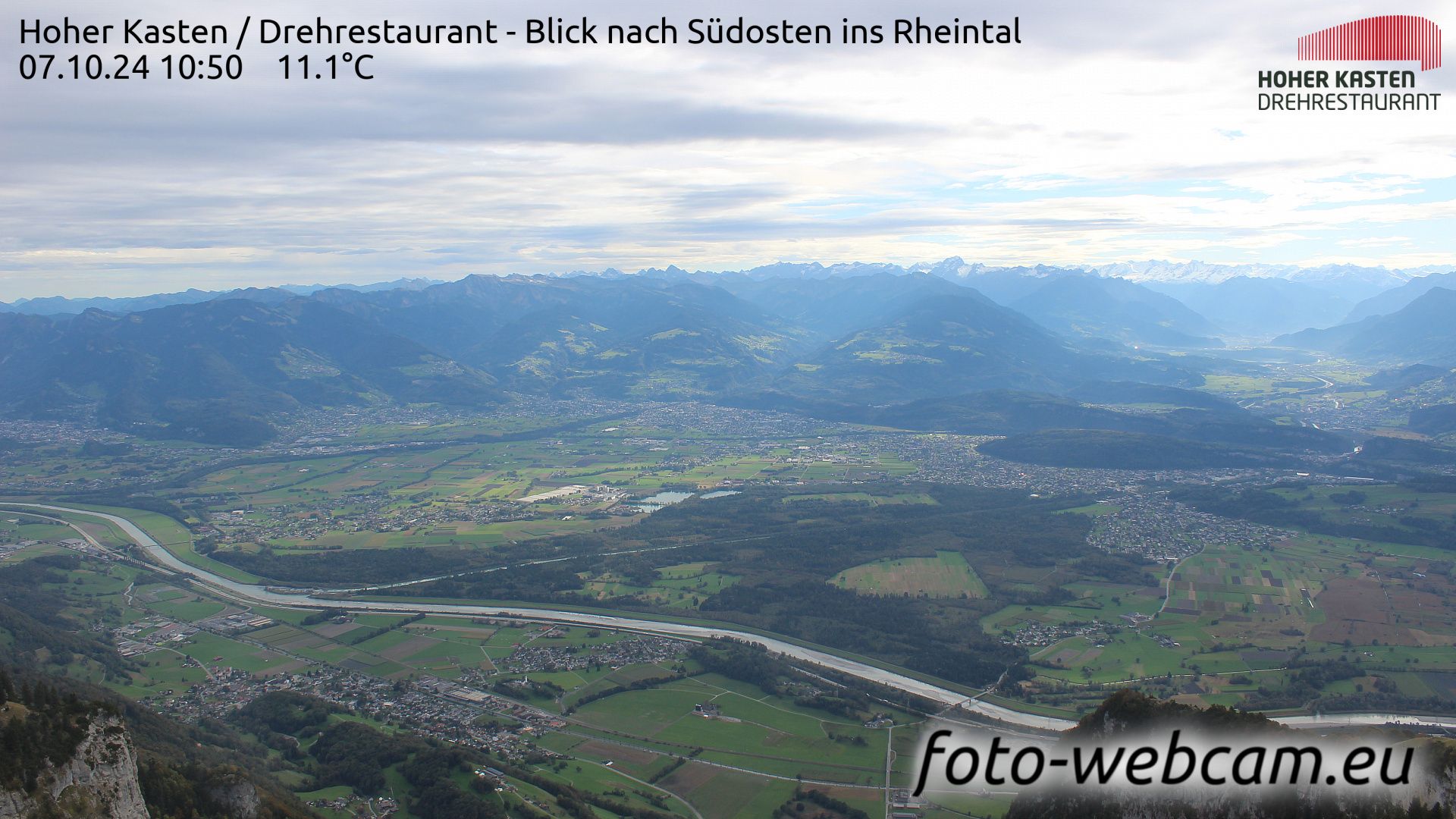 Altstätten: Drehrestaurant Hoher Kasten - Rheintal