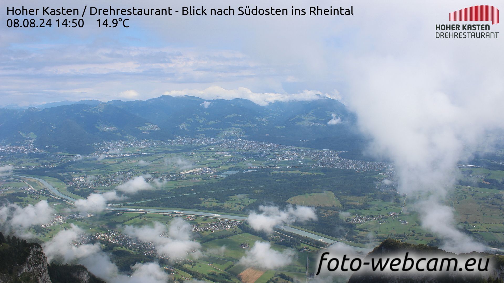 Altstätten: Drehrestaurant Hoher Kasten - Rheintal