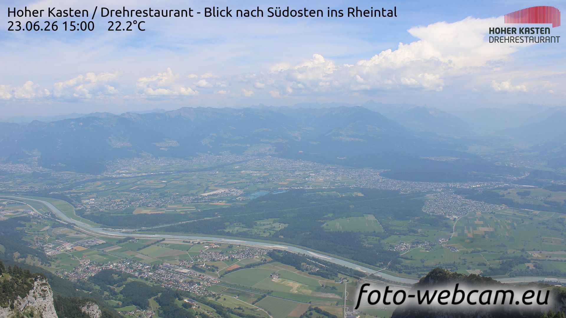 Altstätten: Drehrestaurant Hoher Kasten - Rheintal