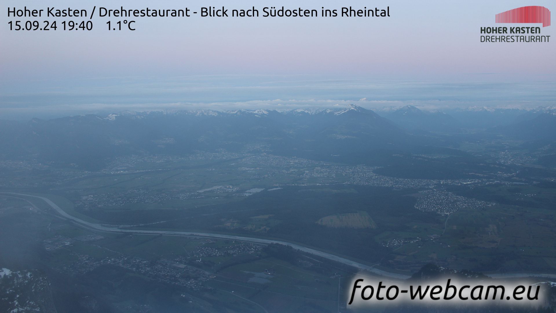 Altstätten: Drehrestaurant Hoher Kasten - Rheintal