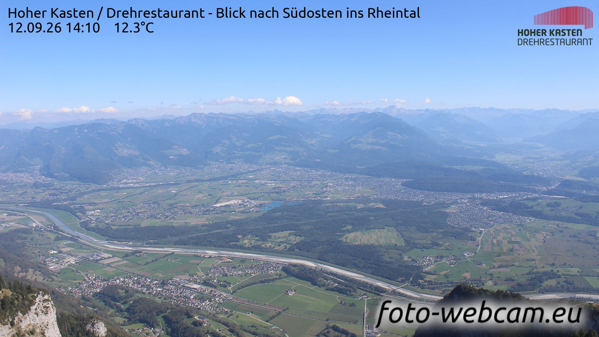 Altstätten: Drehrestaurant Hoher Kasten - Rheintal