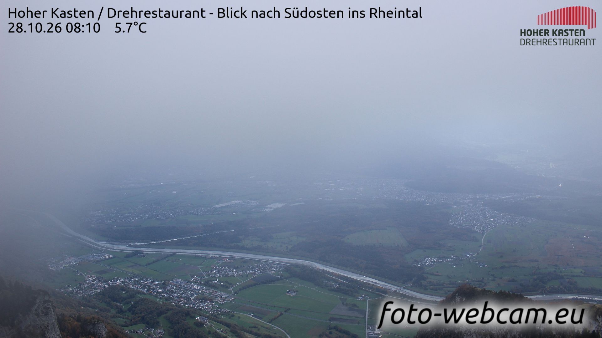 Altstätten: Drehrestaurant Hoher Kasten - Rheintal