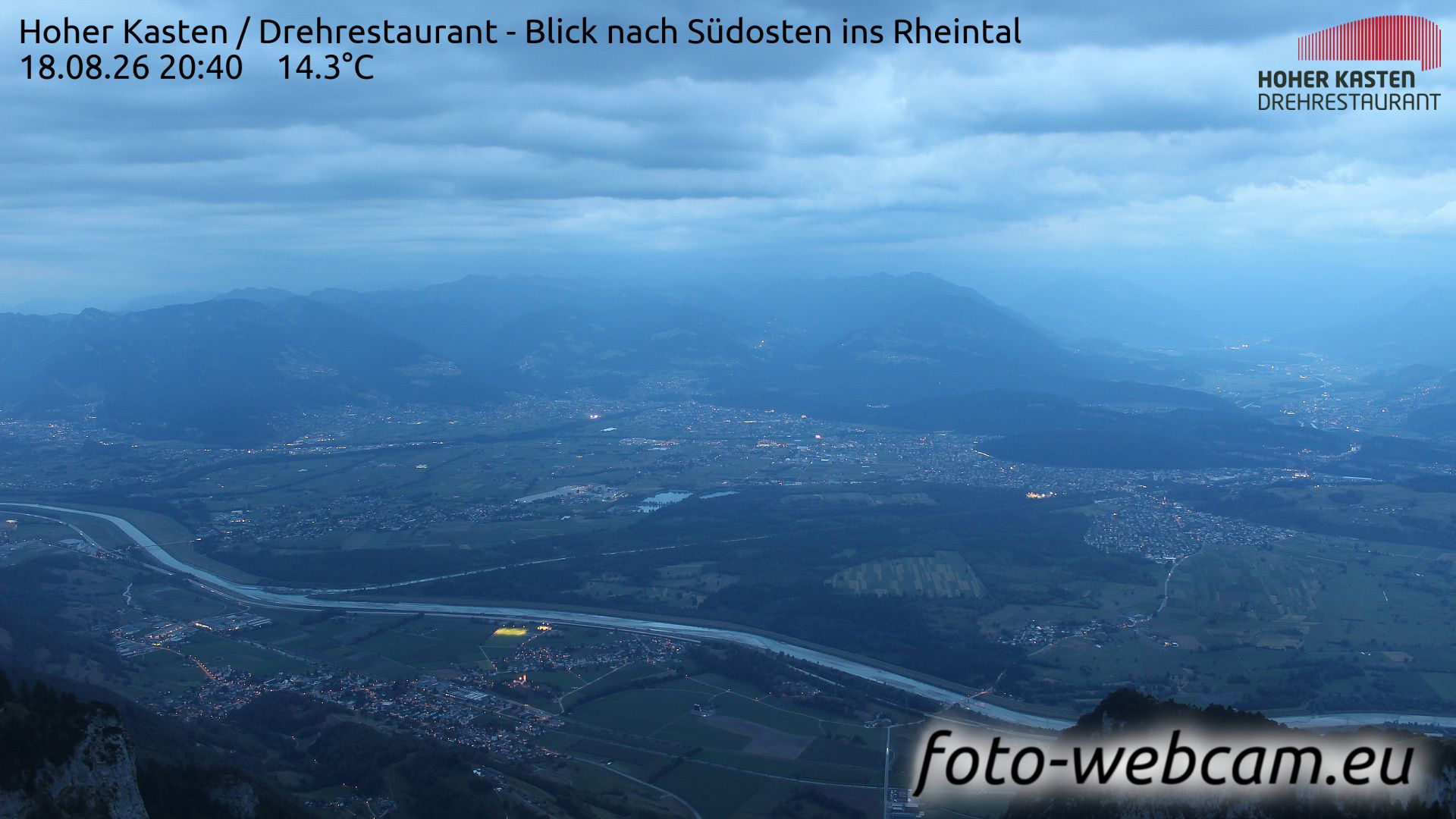 Altstätten: Drehrestaurant Hoher Kasten - Rheintal
