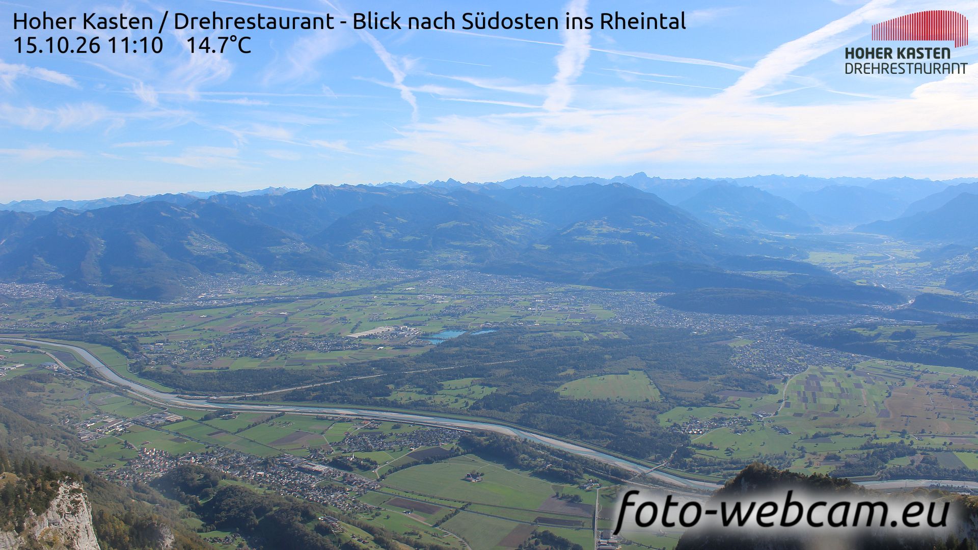 Altstätten: Drehrestaurant Hoher Kasten - Rheintal