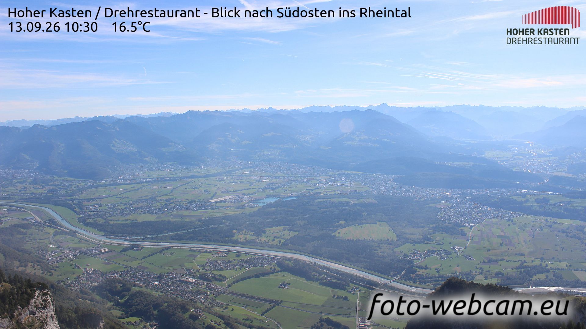 Altstätten: Drehrestaurant Hoher Kasten - Rheintal