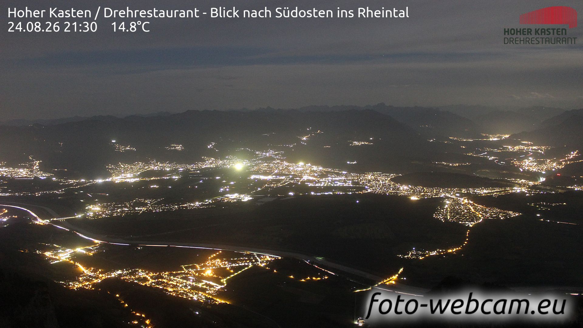 Altstätten: Drehrestaurant Hoher Kasten - Rheintal