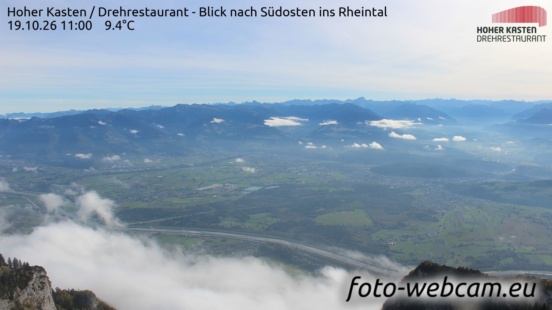 Altstätten: Drehrestaurant Hoher Kasten - Rheintal
