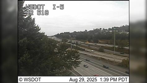 Traffic Cam Burien: I-5 at MP 154.5: SR 518 Interchange