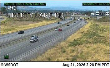 Traffic Cam Liberty Lake: I-90 at MP 296.2 - Rd