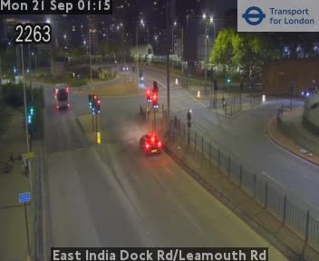 Traffic Cam Heathfield and Waldron: East India Dock Rd/Leamouth Rd
