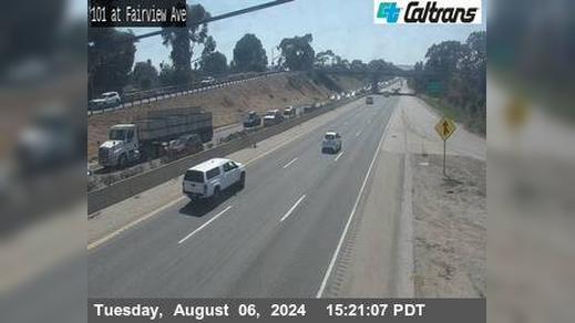 Traffic Cam Goleta › North: US-101 : Fairview Avenue