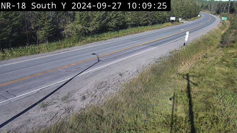Traffic Cam Unorganized West Timiskaming: Highway 11 at Highway 112