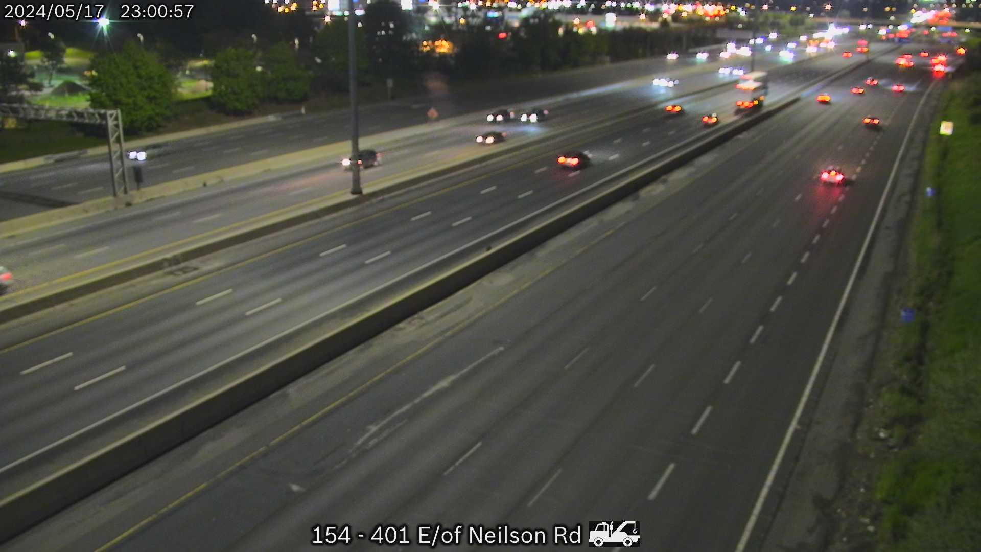 Traffic Cam Scarborough: Highway 401 east of Neilson Road