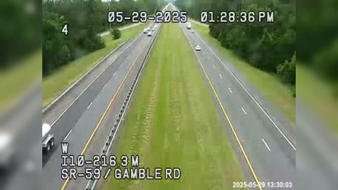 Traffic Cam Lloyd: I10-MM 216.3 M- SR- 59 - Gamble Rd