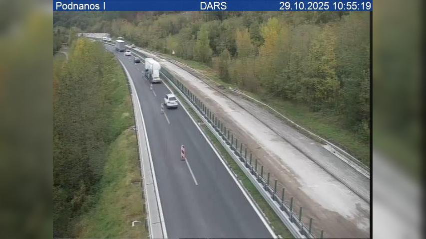 Traffic Cam Porece: H4, Razdrto - Vrtojba, Podnanos I