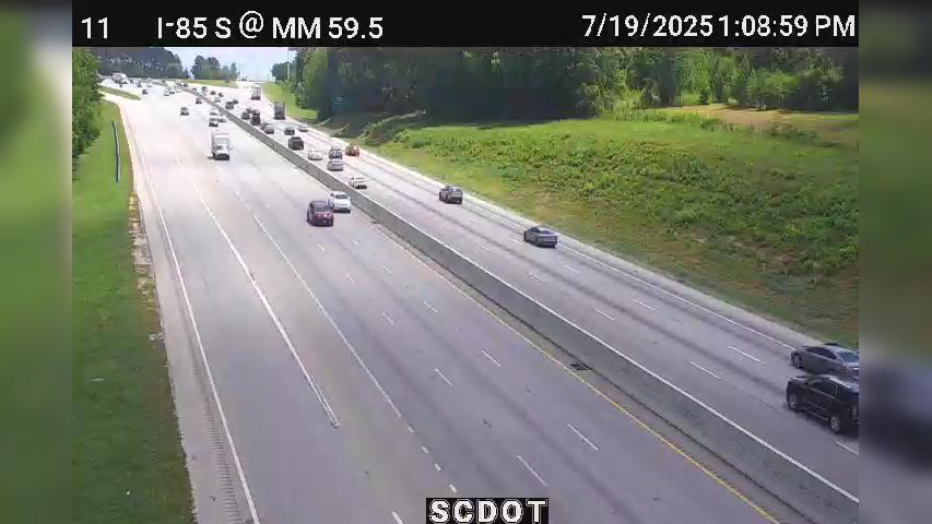 Traffic Cam Greer: I-85 S @ MM 59.5 (BMW)