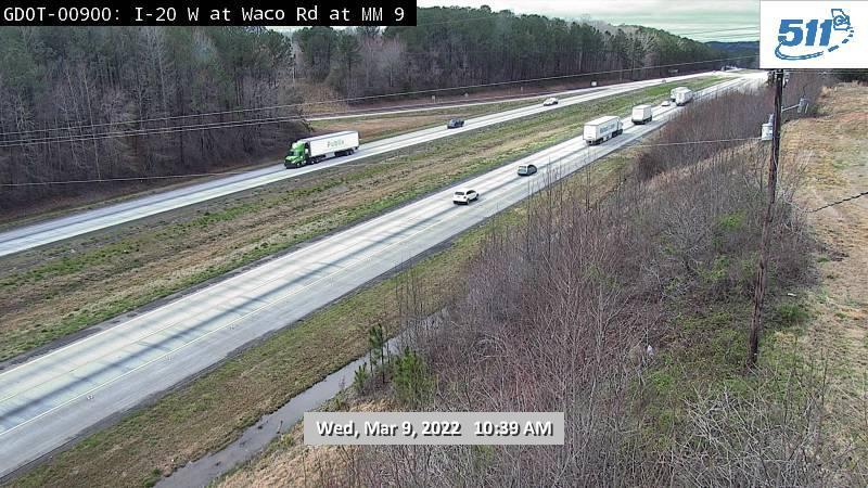 Traffic Cam Waco: GDOT-CAM I-20 W at Waco Rd @ MM 9