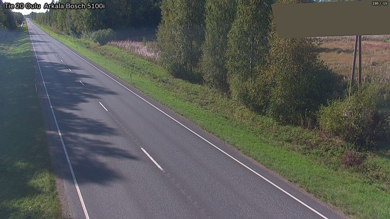 Traffic Cam Oulunkaaren seutukunta: Tie 20 Oulu, Arkala - Ouluun