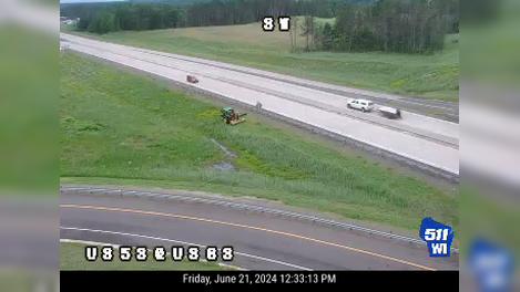 Traffic Cam Trego: US 53 at US