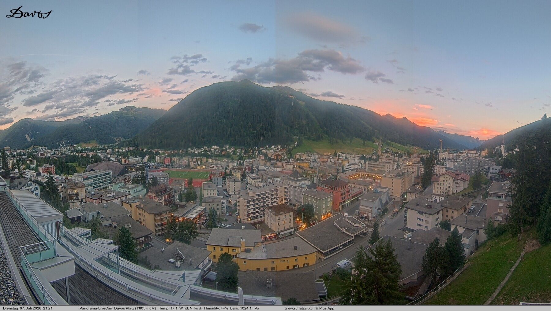 Davos: 180° Panorama mit Jakobshorn