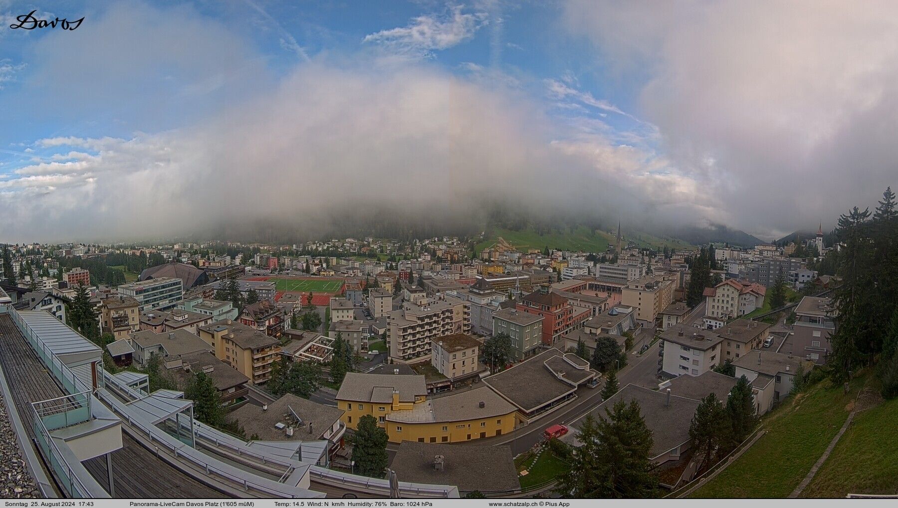 Davos: 180° Panorama mit Jakobshorn