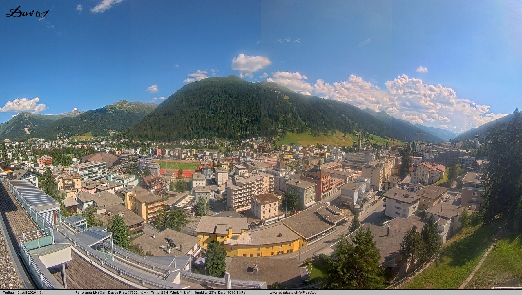 Davos: 180° Panorama mit Jakobshorn