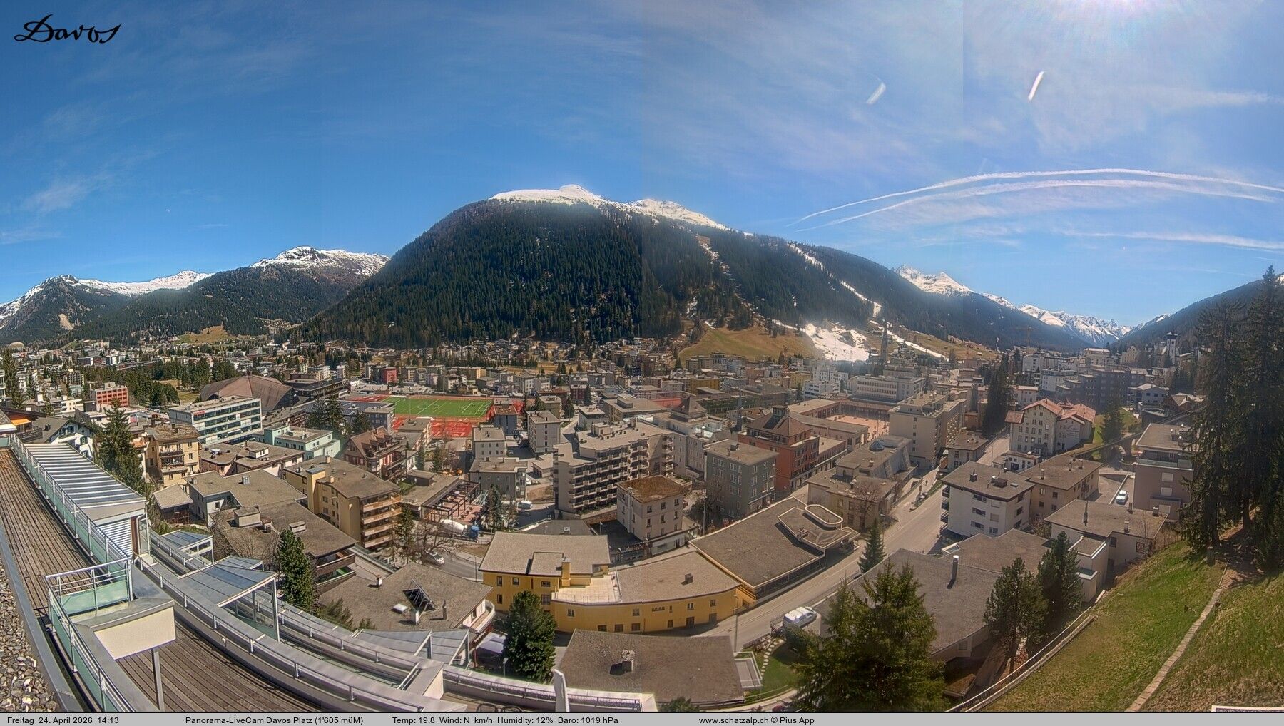 Davos: 180° Panorama mit Jakobshorn